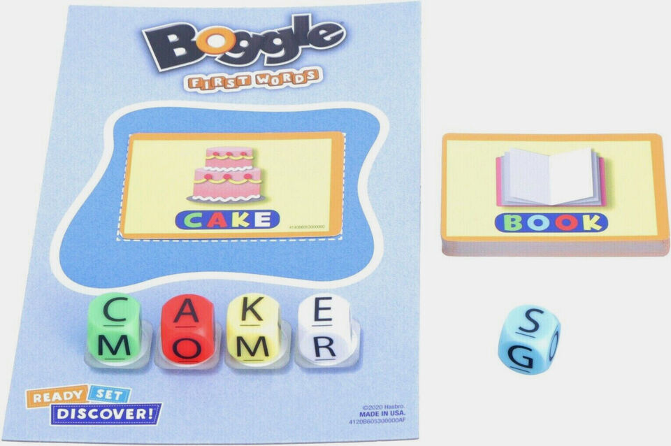 Hasbro Boggle First Words Ready Set Discover Card Game