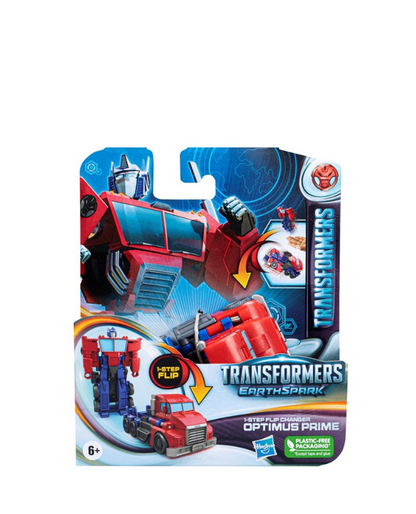 Transformers EarthSpark Flip Changer Optimus Prime Transforming Action Figure