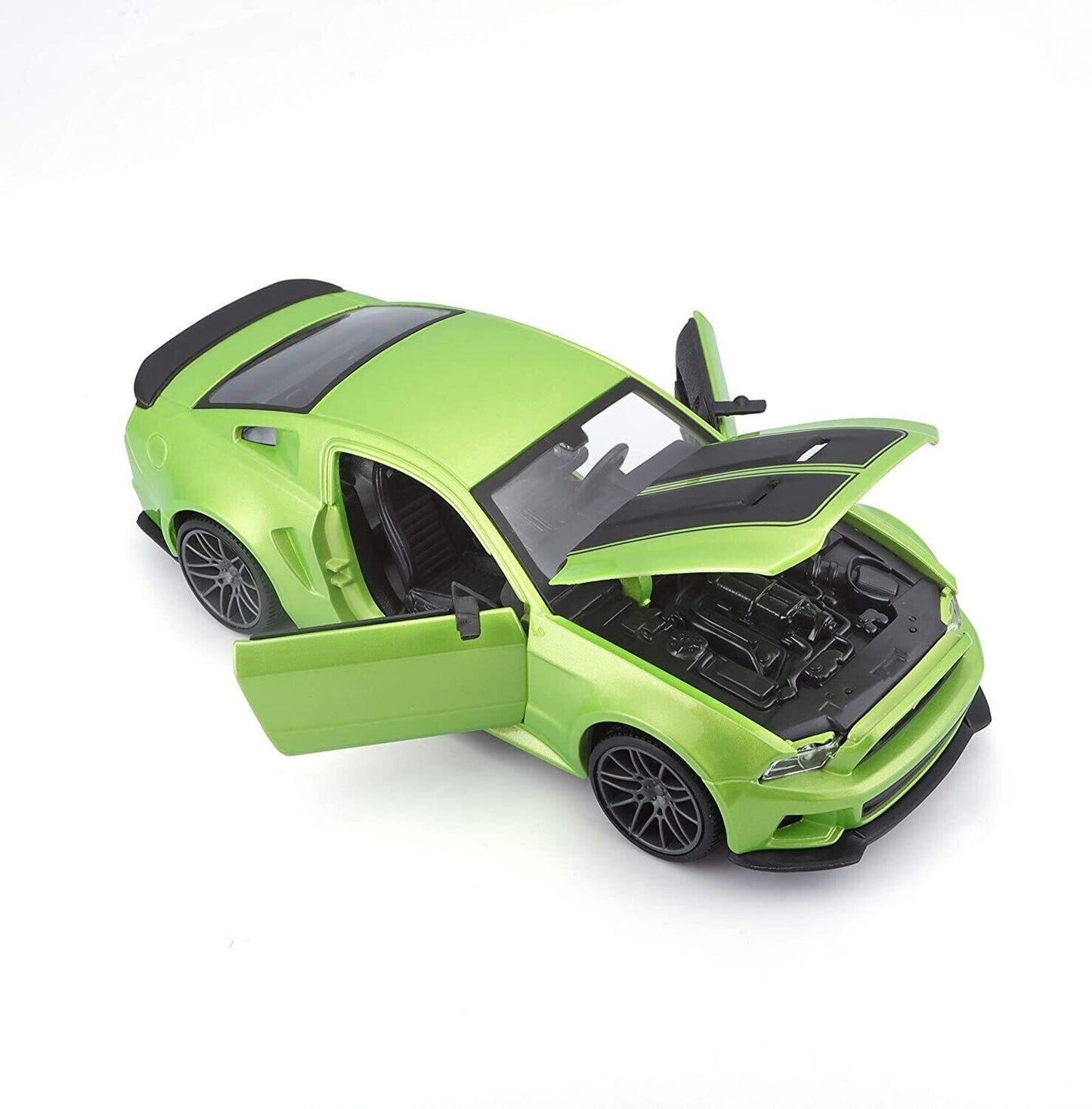 2014 Ford Mustang Street Racer Metallic Light Green 1:24 Model Car