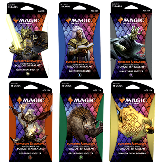 Magic The Gathering D&D Adventures in the Forgotten Realms Theme Boosters Set of 6