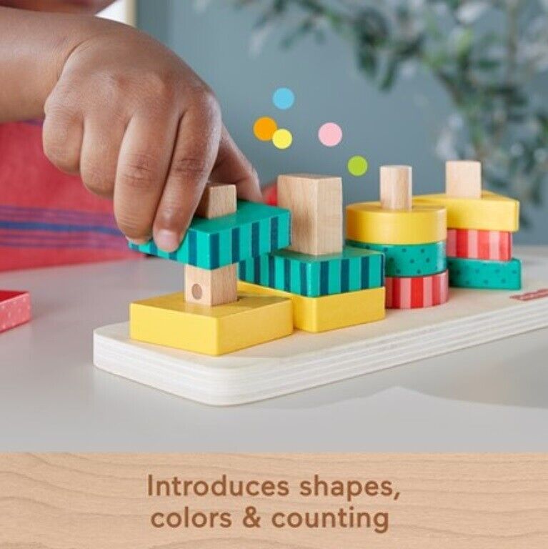 Fisher-Price Wooden Shape Stacker Baby Kids Toys