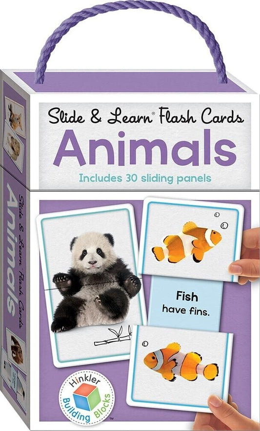 Hinkler Slide & Learn Educational Flashcards Animals Learning