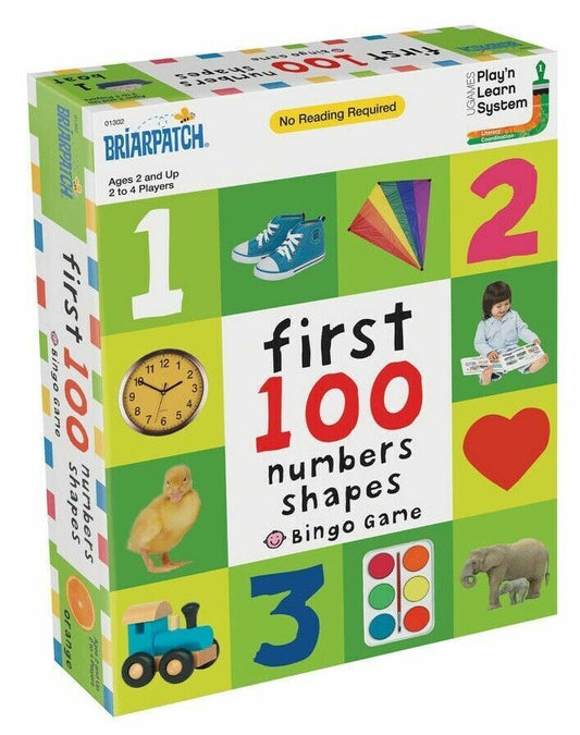 First 100 Numbers Shapes Bingo Game By Briarpatch