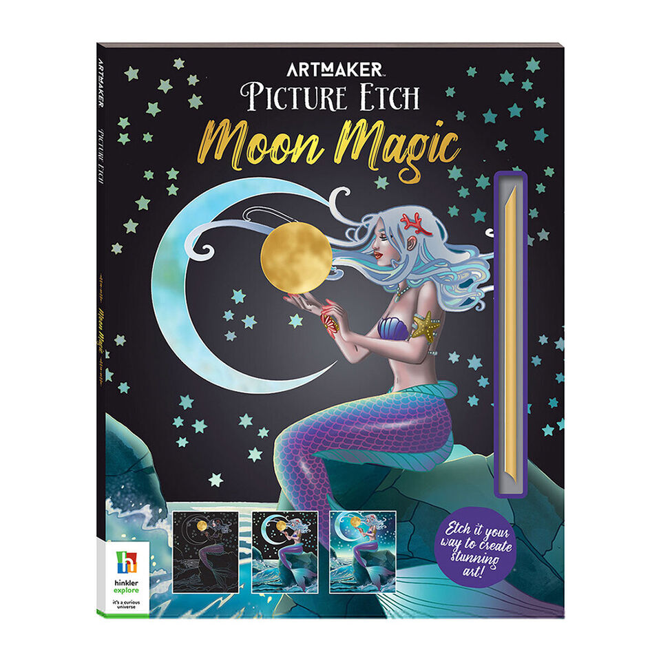 Art Maker Picture Etch Moon Magic Kids Activity Book