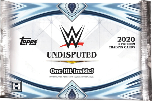 WWE - 2020 Undisputed Topps Trading Cards Hobby Booster Pack (5 Cards)