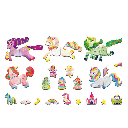 MierEdu Travel Magnetic Box Puzzle - Unicorns